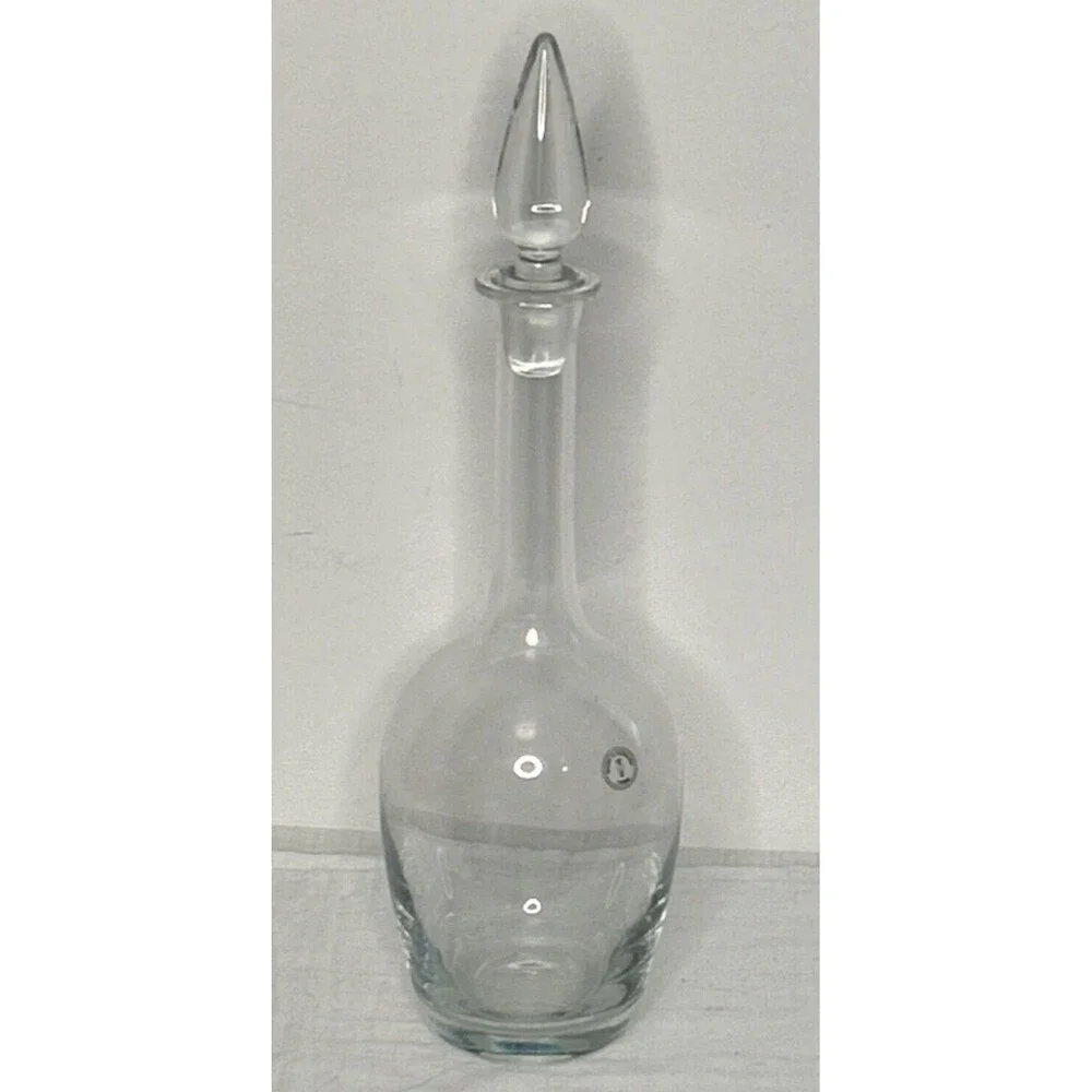 Vtg Turda Crystal Glass Decanter Made In Romania Quiet Luxury 16